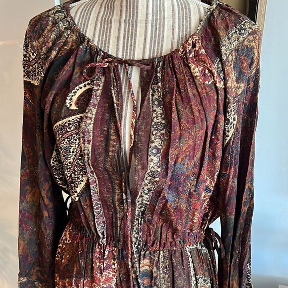 ZARA | Brown | PRINTED MIDI DRESS - Picture 11 of 15